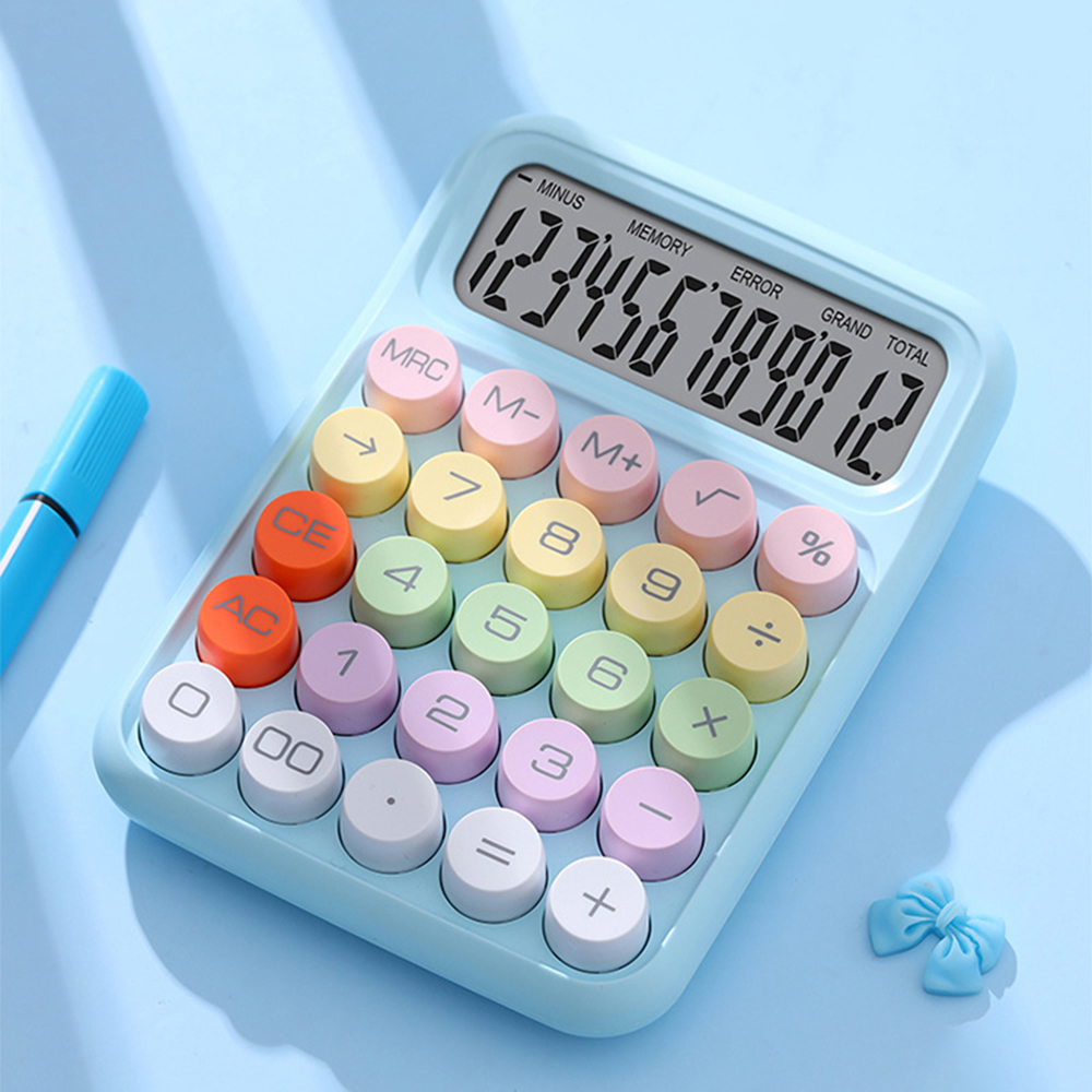 1PC Mechanische toetsenbordcalculator op hoog uiterlijk, draagbare computer voor studentenonderzoek