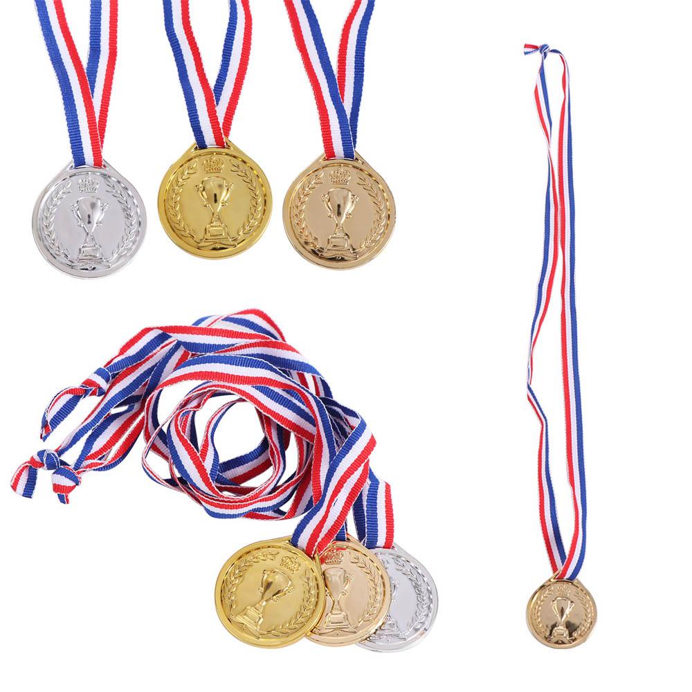 Winnaar Beloning Goud Zilver Brons Medailles Dansen Sportspel Kinderprijs Medailles Hardlopen Zwemmen Plastic Competitieprijzen