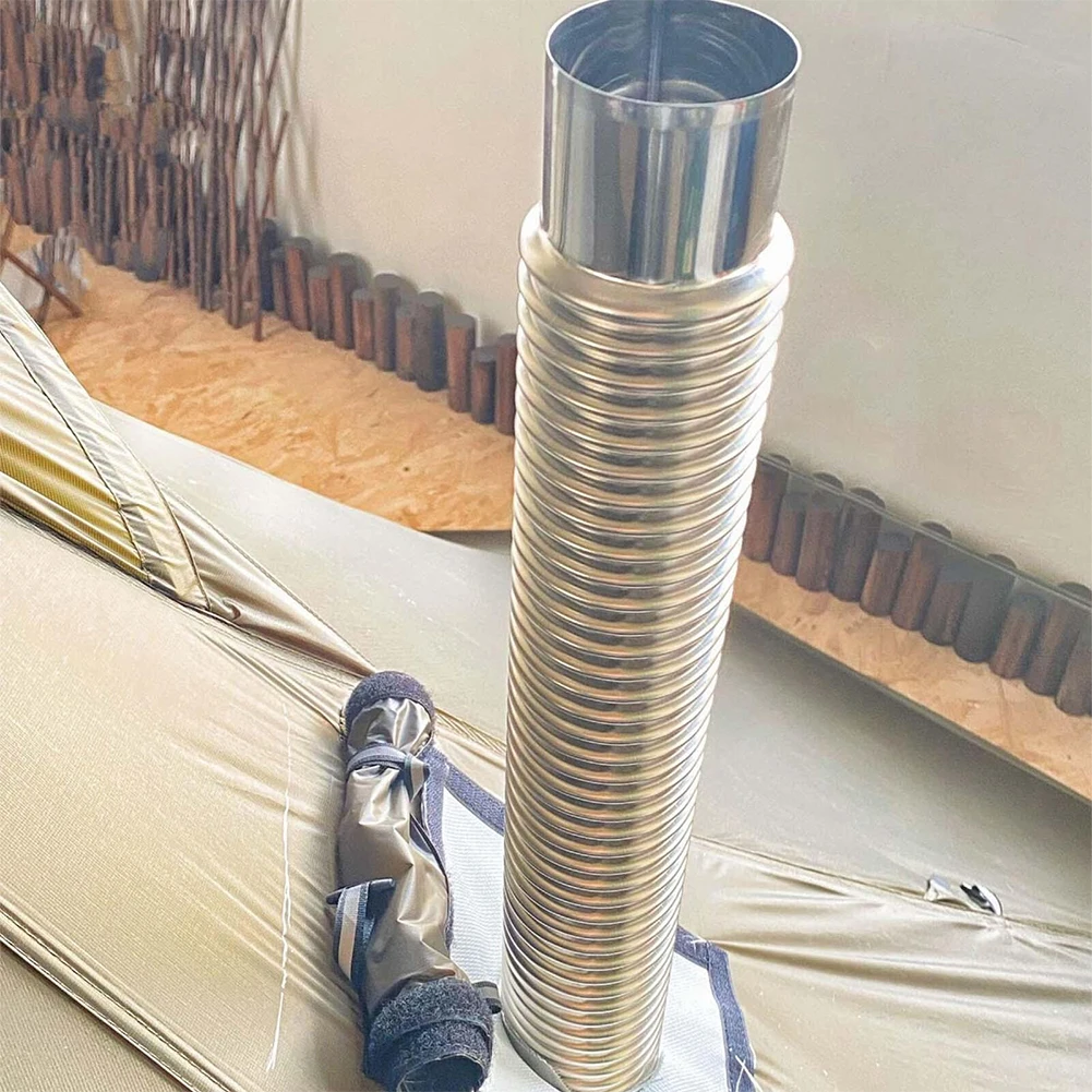 Tubo de estufa de leña de acero inoxidable, codo de 90 grados, revestimiento de chimenea, curva 90 °   Tubo de estufa de combustión múltiple