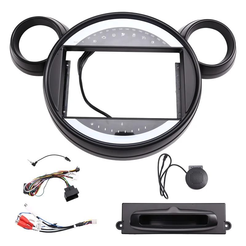 Kit Panel Dasbor Radio Android Adaptor Fascia Mobil 9 Inch untuk Mini Coupe