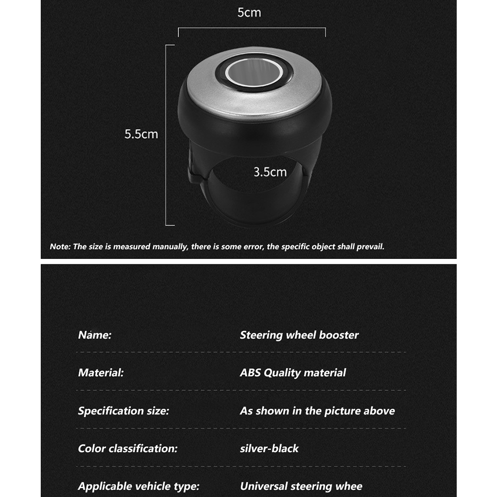 Universal Car Turning Steering Wheel Booster Spinner Knob 360 Degree Rotation Bearing Power Handle Ball Shaped Help Accessories