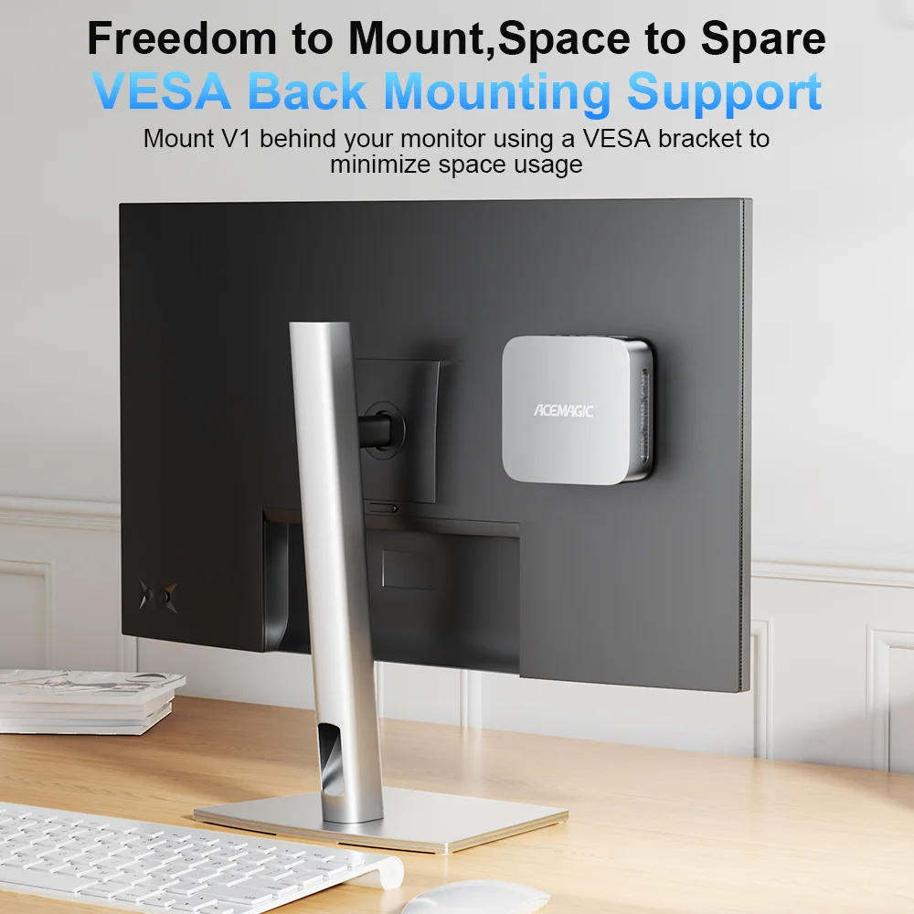 ACEMAGIC V1 MINI PC Intel N97/N150 Prozessor W11 Pro Small Form Factor Desktop-Computer unterstützt WiFi5/BT4.2 Office Business
