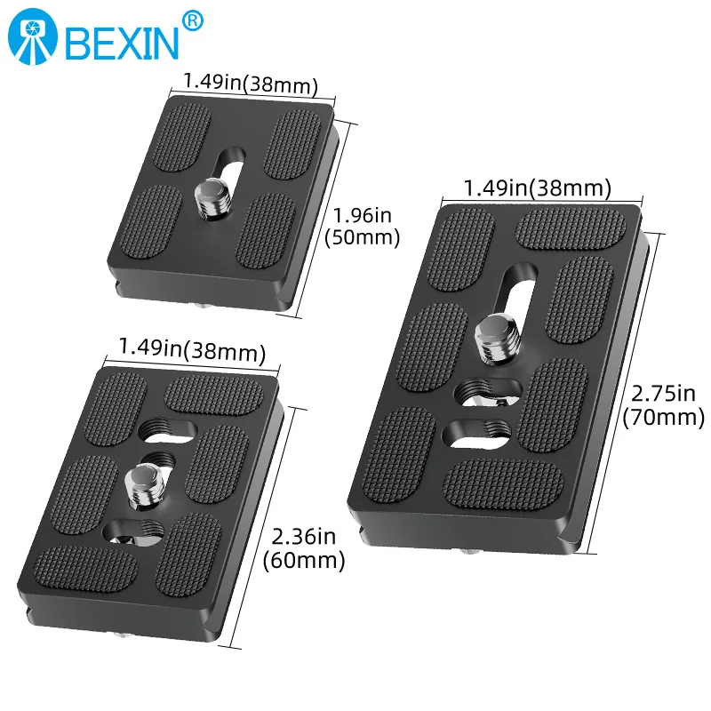 BEXIN Universal Tripod Plate Quick Release Plate Camera Quick Clamp PU Plate for Dslr Camera Arca Swiss Ballhead Tripod