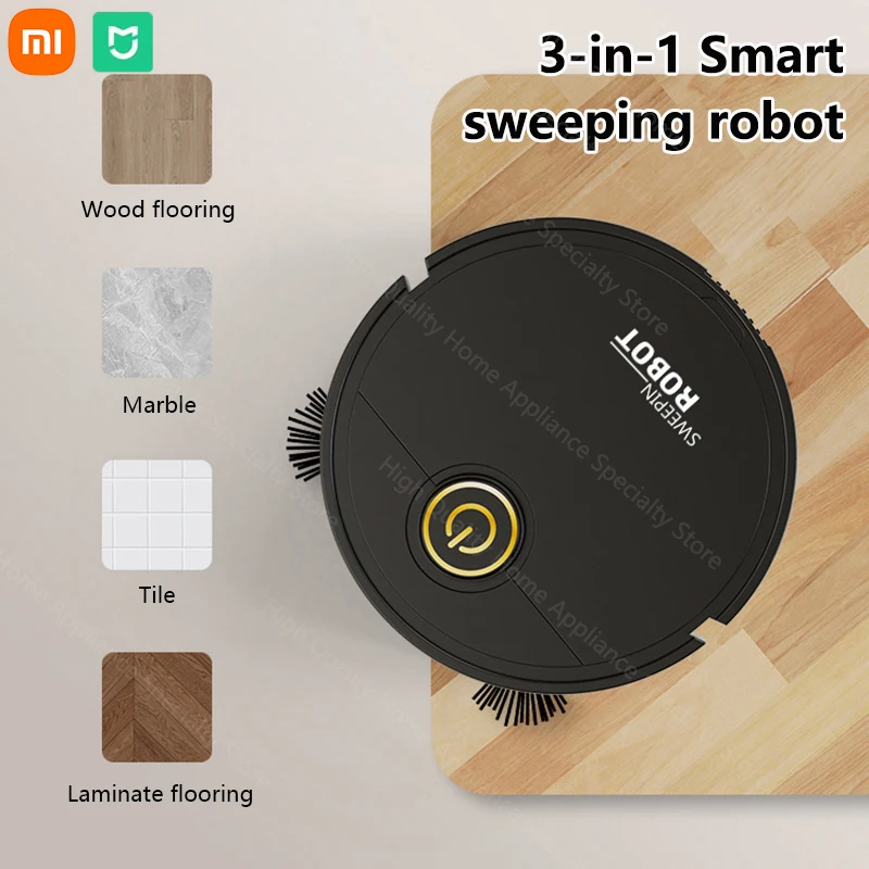 Xiaomi 3 In 1 Smart Sweeping Robot Vacuum Cleaner 4000pa Strong Suction Easy To Use For Hard Floors Pet Hair Carpets 2025 New