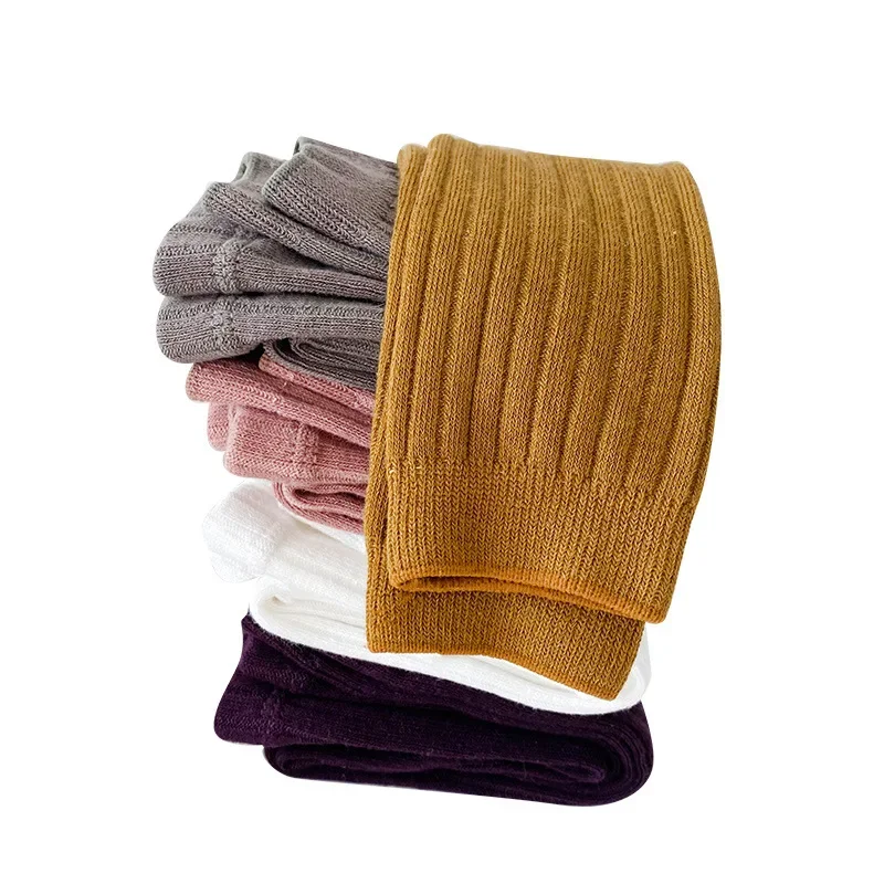 Pantaloni per bambini primavera autunno Leggings per neonate Pantaloni a costine in cotone tinta unita Leggings per bambini 0-6 anni per ragazze Ragazzi