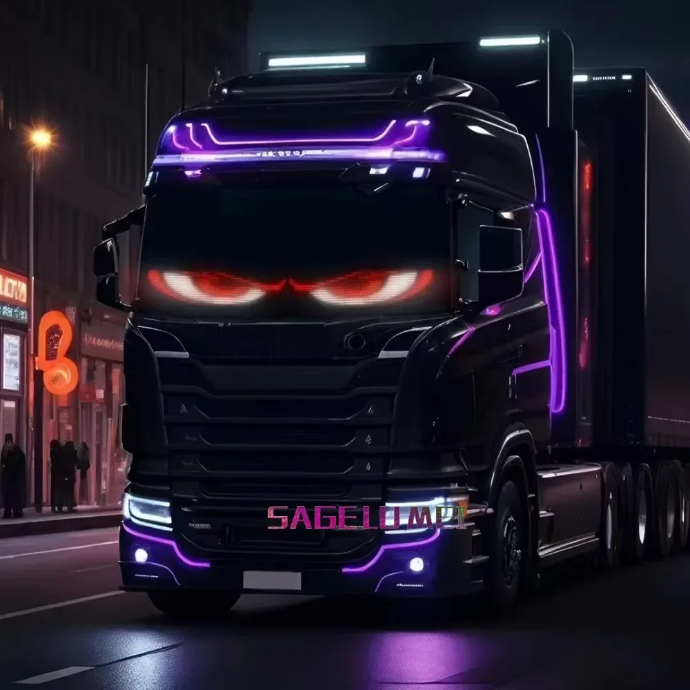 Truck Eye LED DIY Matrix Pixel Panel led Display Car Sign Animation Bluetooth App Control Programmable Flexible Screen for Car