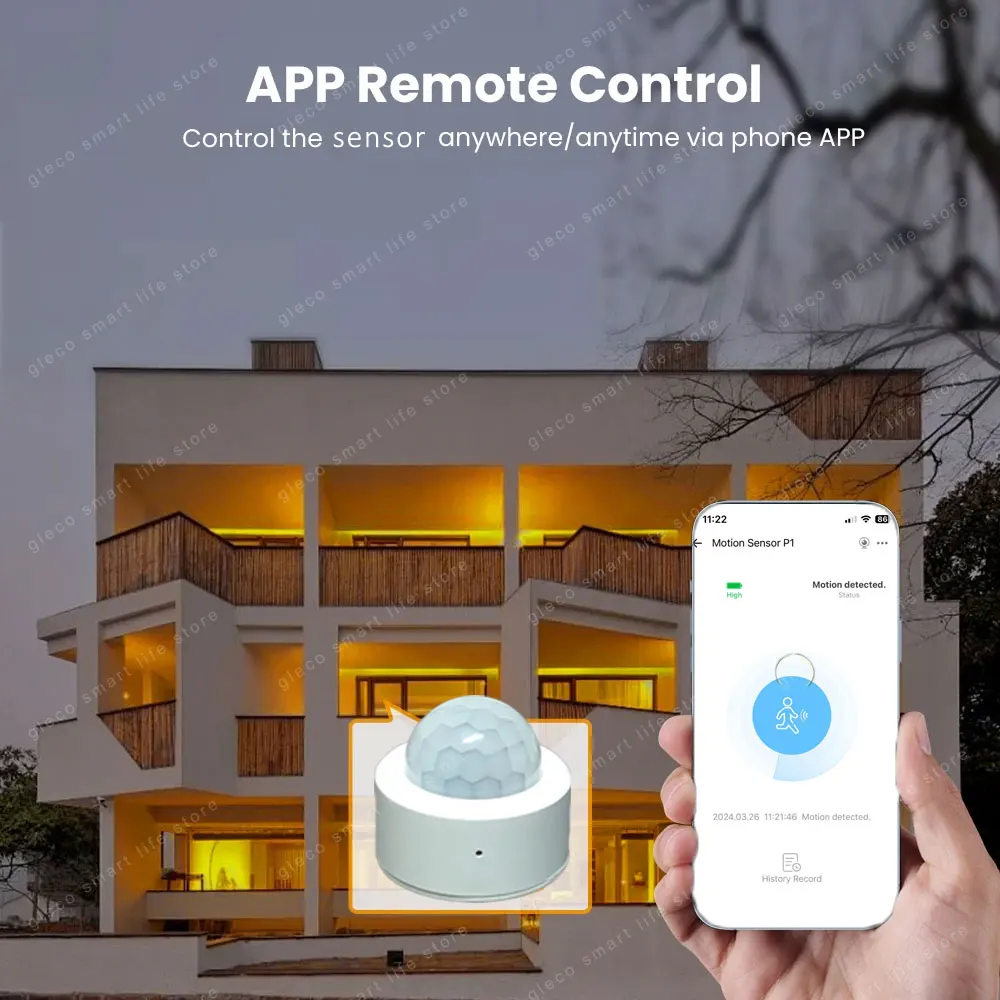 Датчик движения человека Zigbee Smart Home, миниатюрный Инфракрасный датчик движения PIR, для Alexa Google 2mqtt Alice