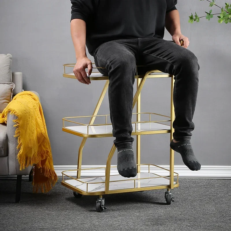 미용실 트롤리 화장품 와인 손톱 미용사 카트 알루미늄 보조 Carro Ruedas 바퀴 원형 미용 가구