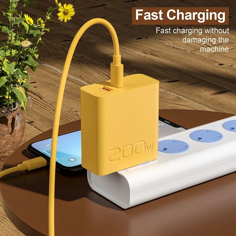Xiaomi 200W 2-In-1 Ultra Fast Charger USB PD Type C Quick GaN Phone Charger For Iphone Huawei Samsung EU US Plug ﻿Wall Adapter