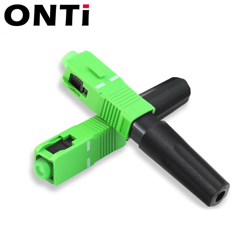 ONTi SC волоконно-оптический Быстрый разъем UPC/APC встроенный волоконно-оптический разъем Быстрый разъем холодный FTTH SC однорежимный адаптер