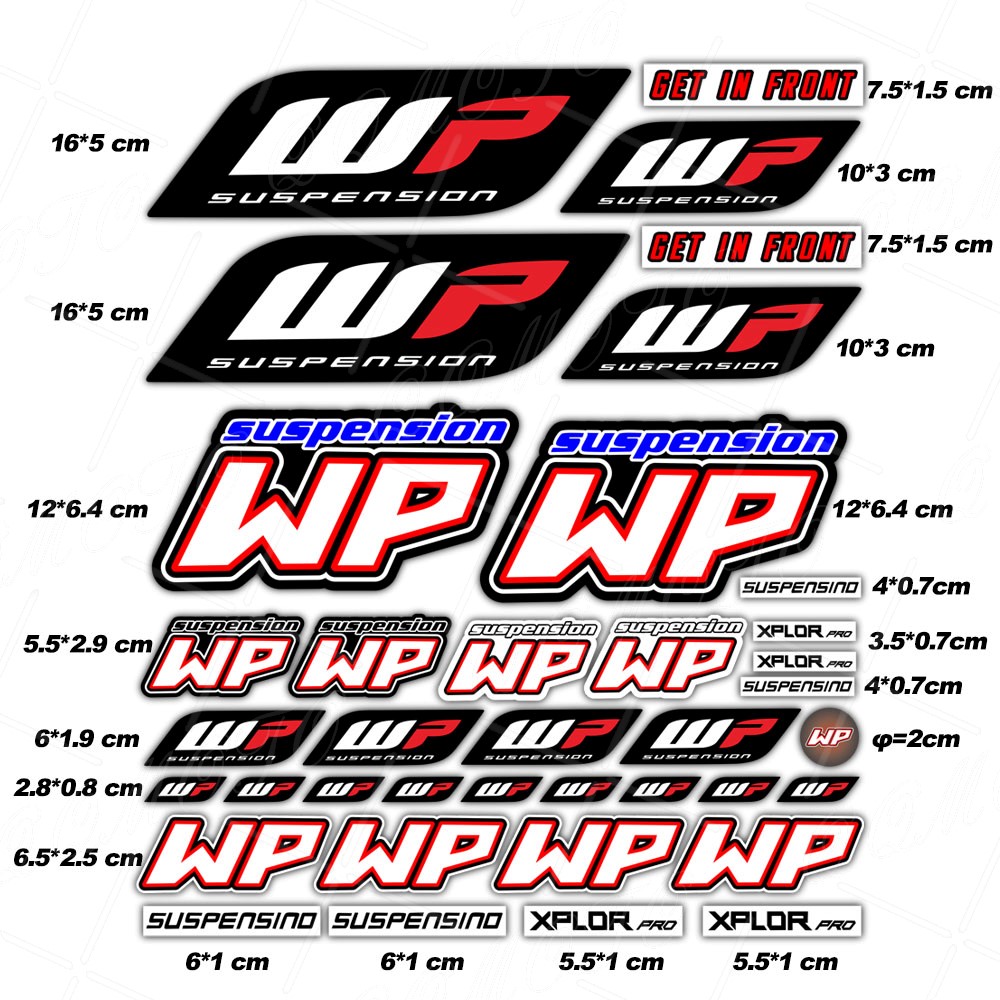 Reflective Motorcycle Accessories Suspension Waterproof Wp Decal  Sticker Motocross Shocker Damper For KTM Husqvarna Suzuki