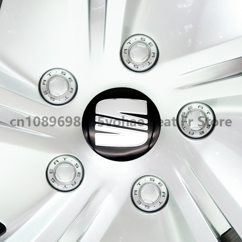 4 pçs 56mm 60mm 65mm estilo do carro centro da roda hub caps adesivos emblema para assento fr + cupra leon 2 mk2 mk3 5f ibiza altea alhambra