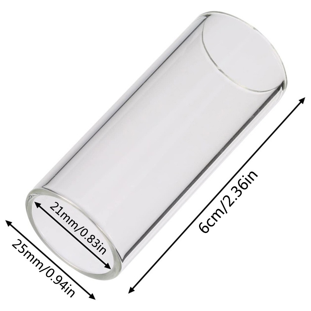 1 PC 60MM สไลด์กีตาร์สแตนเลสโลหะ/อะคริลิคสไลด์นิ้วมือสําหรับกีตาร์ Ukulele String Instruments อุปกรณ์กีตาร์