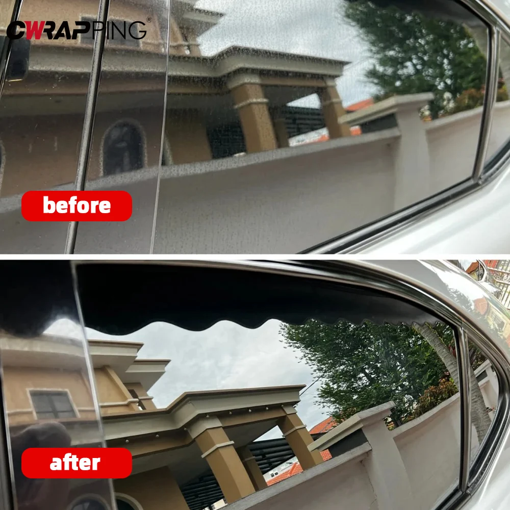 กระจกรถยนต์น้ํามันฟิล์มRemover Auto Detailingที่มีประสิทธิภาพแก้วขัดกระจกทําความสะอาดแปรงทําความสะอาดภาษาโปลิชคําเครื่องมือรถ