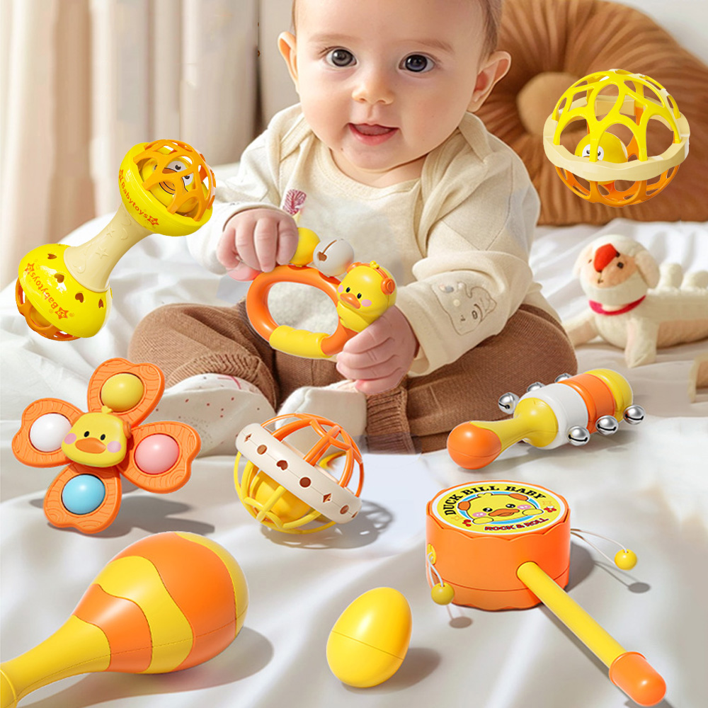 Baby Rattles Teether Newborn Sensory Toy Grab Shaker Hand Development Rattle Toy Early Educational Toys For 0 6 12 Months Babies