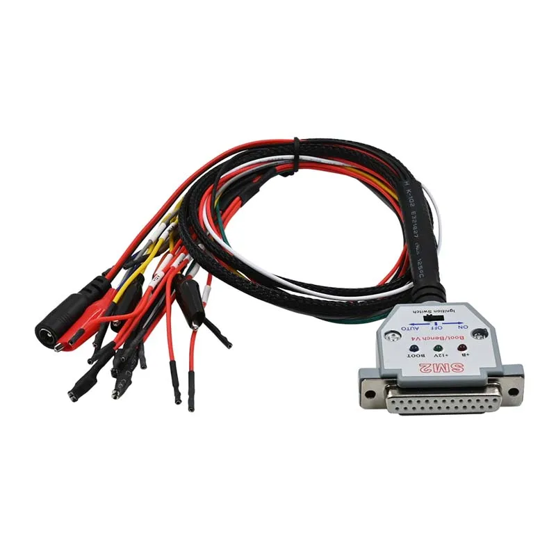 SM2 PRO J2534 Cable de 3 luces LED Cable de banco DB25 Cable de entrada ECU para VCI leer y escribir ECU BATT VCC KLINE CAN-L CAN-H