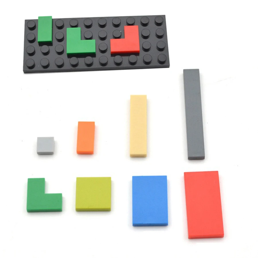 150PCS  DIY Model Smooth Thin Building Blocks MOC Multicolour Toy Parts Bulk Figures Flat Tile Bricks Educational Children Toys
