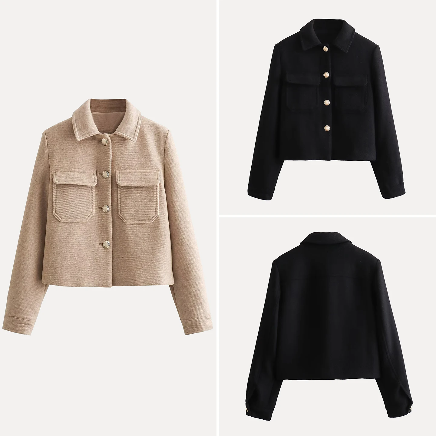 Botão de metal jaet feminino sle solto ajuste ort outerwear outono 2025 nova chegada z marca europeu sle casaco