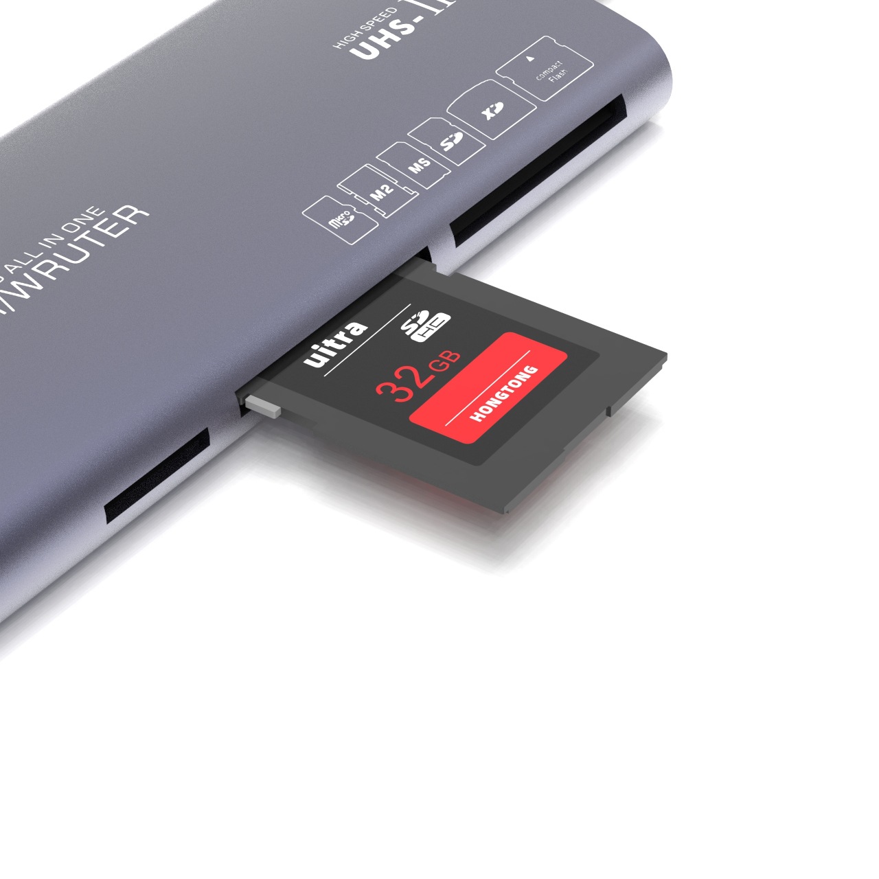 USB High-Speed Ms Multifunktionaler CF-Kartenleser, Sd-Aluminiumlegierung Tf-Computer Sechs-in-Eins-XD-Kartenleser