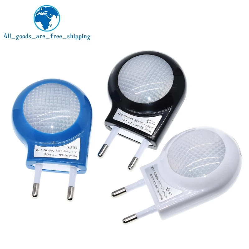 TZT-Mini lámpara de noche de Caracol Led, luz de noche automática, Sensor de luz incorporado, Control de luz, lámpara de pared para bebé, dormitorio de niños, enchufe de la UE