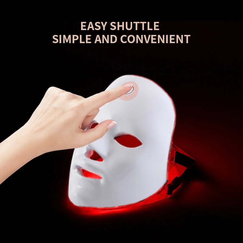 LED หน้ากากใบหน้า Red Light Therapy Photon Anti-สิวกําจัดริ้วรอยฟื้นฟูผิว Whitening Spa Mask Face อุปกรณ์ความงาม