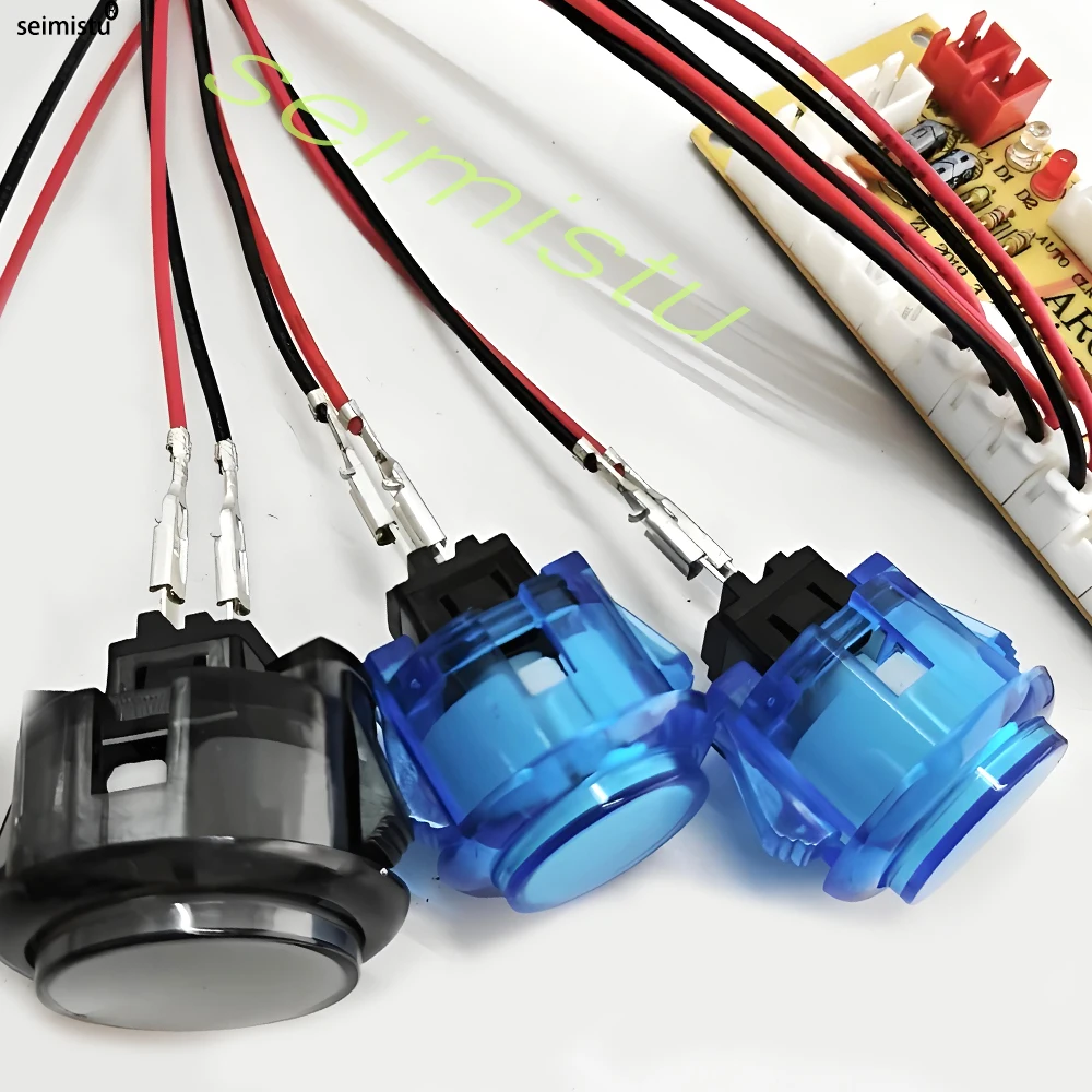 10 Stück klare Drucktaster 24 mm 30 mm langlebig Multicade Videospielkonsole Kopie Sanwa Obsc Hitbox Controller Tablero Arcade PC Neo G