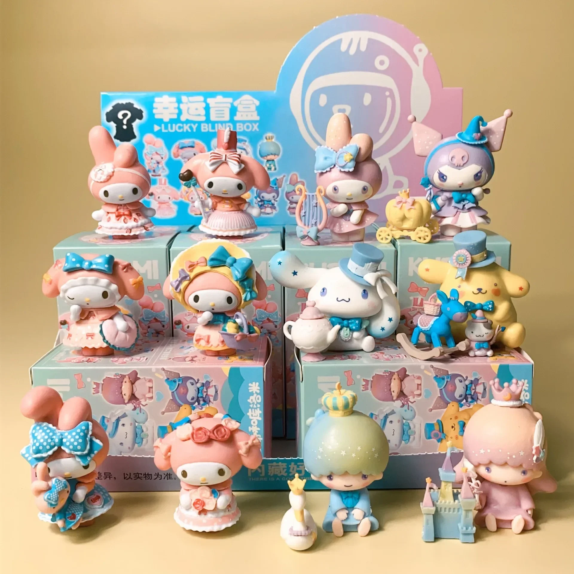 12 szt. Nowe figurki Sanrio Blind Box Kawaii Kuromi Cinnamoroll My Melody Lalki Niespodzianka Zabawka dla Fanów Prezent 12 Losowych Stylów