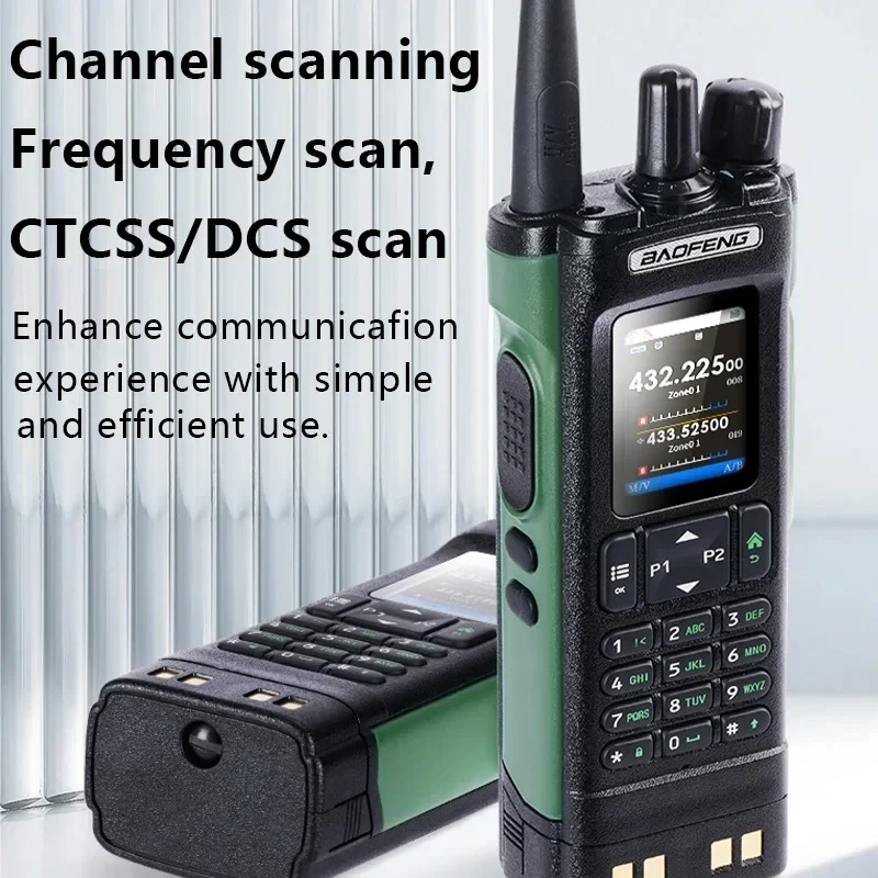 Baofeng Dm 32Uv Dm32 Walkie Talkie Dmr Gps/Aprs Aes256 10W programación multibanda copia inalámbrica frecuencia tipo C grabación Ham T