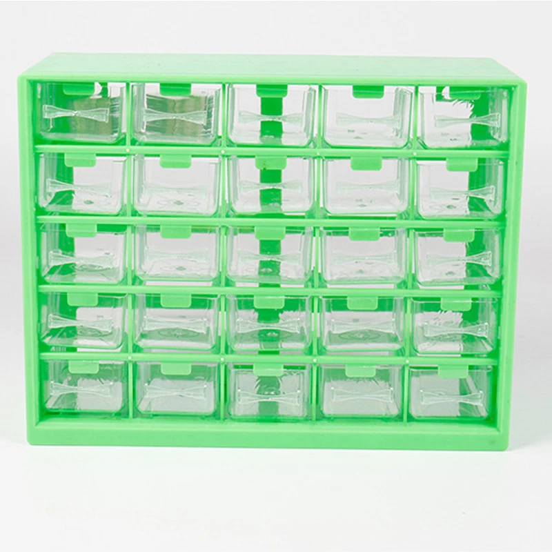 25 Multi-grid Parts Box Tool Drawer Organizer Wall-mounted Screw Classification Component Box Tool Case Hardware Storage Toolbox