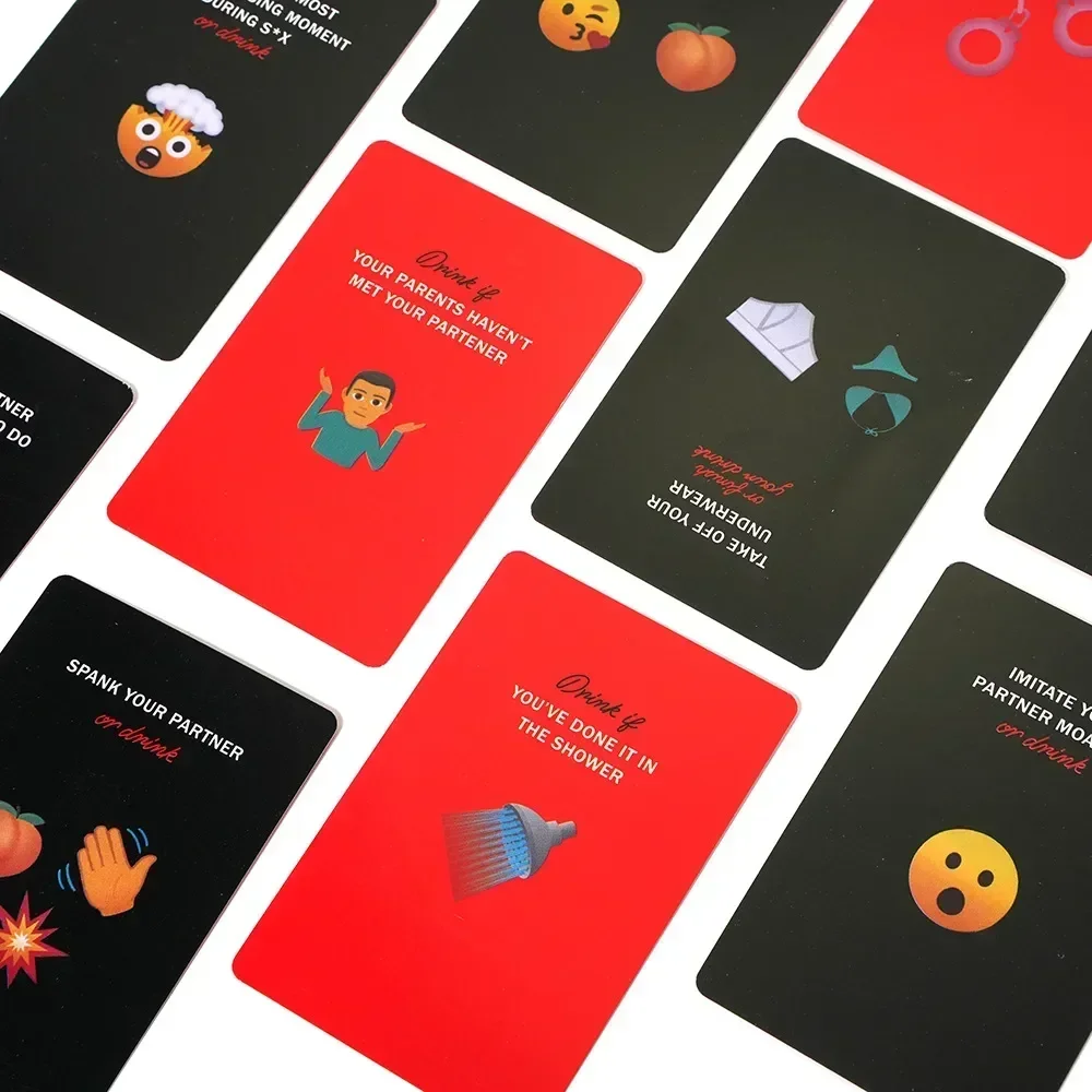 Drunk In Love Card คู่รักที่ได้รับการจัดอันดับ X ดื่มเล่นปาร์ตี้วันหยุดสันทนาการคู่ที่ใกล้ชิดของขวัญเกมออกเดทสําหรับครอบครัวคู่รัก