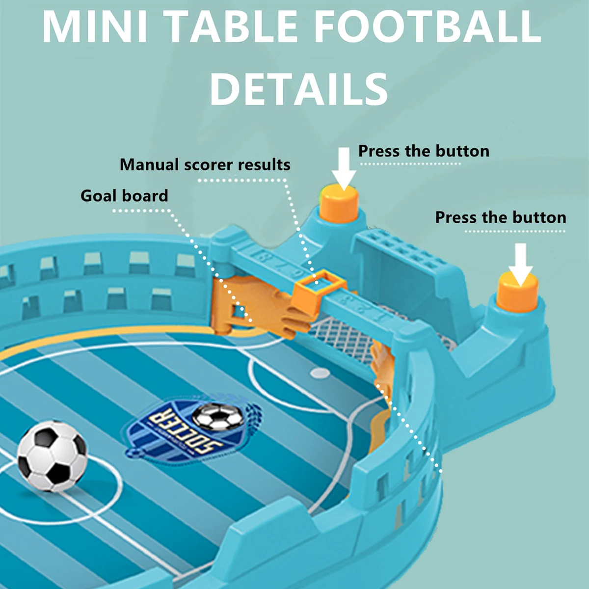 Voetbaltafel Mini-tafelblad interactief spel, voetbaltafelbladen Competitie Sportspellen Desktop Katapultspeelgoed voor familiespel
