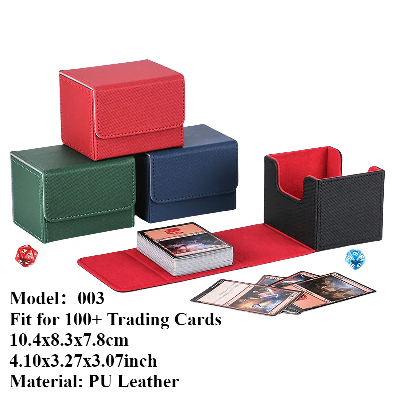Aufbewahrungsbox für 1800/600/100+ Sammelkarten, PU-Leder, Commander-Kartendeck, Magnetverschluss, Kartenhalter für Magic Game Card