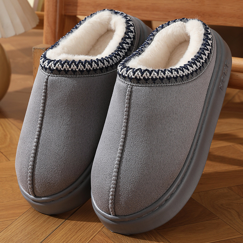 Sapatos para homens plataforma chinelos macios mulheres casal casa apartamentos moda casual sapatos de inverno de pelúcia plus size calçados chinelos