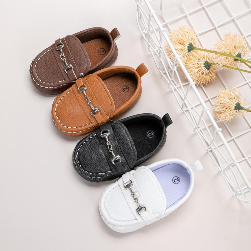 KIDSUN 2021รองเท้าเด็กใหม่รองเท้าเด็กรองเท้าหนังลื่น Soft-Sole ทารกเด็กวัยหัดเดิน First walkers 3-สี0-18M