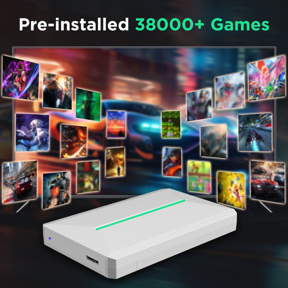 PC/consoles de jogos retrô e disco rígido para PS3/PS2/PS1/Switch/Dreamcast/Saturn/WIIU com mais de 38000 jogos e 42 jogos para PC WIN PC/laptop