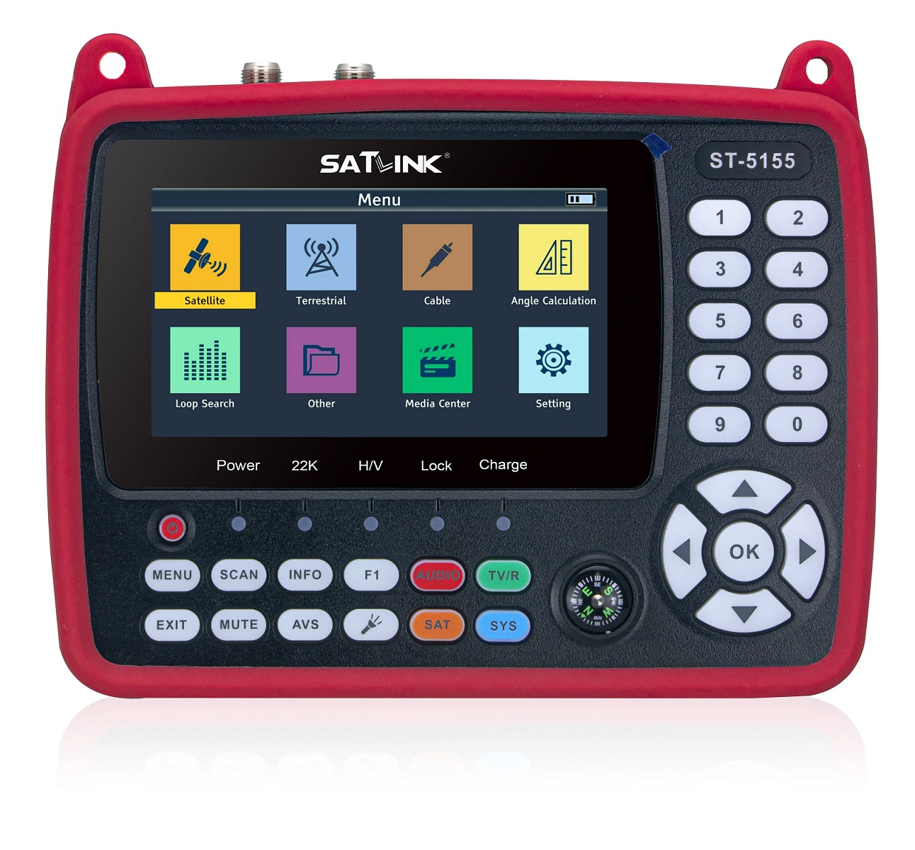 SATLINK ST-5155 DVB-S2/T2/C COMBO HD buscador de TV por satélite H.265 HEVC MPEG4 4,3 pulgadas compatible con VS V8 Finder Pro2 st5150 vf9930