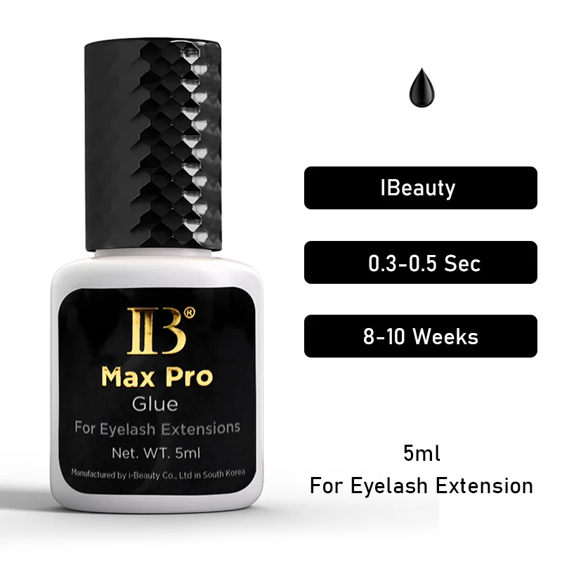 1 Bottle Original IB Super Plus Glue for Eyelash Extensions 5ml Korea Professional IB Gold Wine Red Cap Glue Makeup Tools Shop