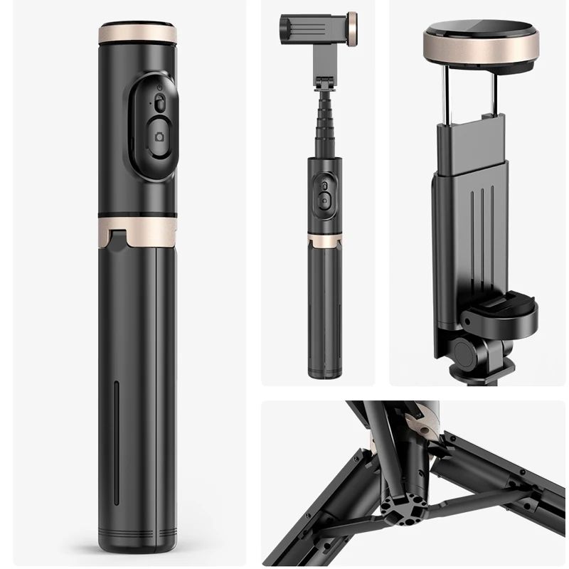 Trípode/palo Selfie de mano inalámbrico con Bluetooth, monopié extensible con control remoto para Huawei iPhone 13 Pro Max Xiaomi Phone Live