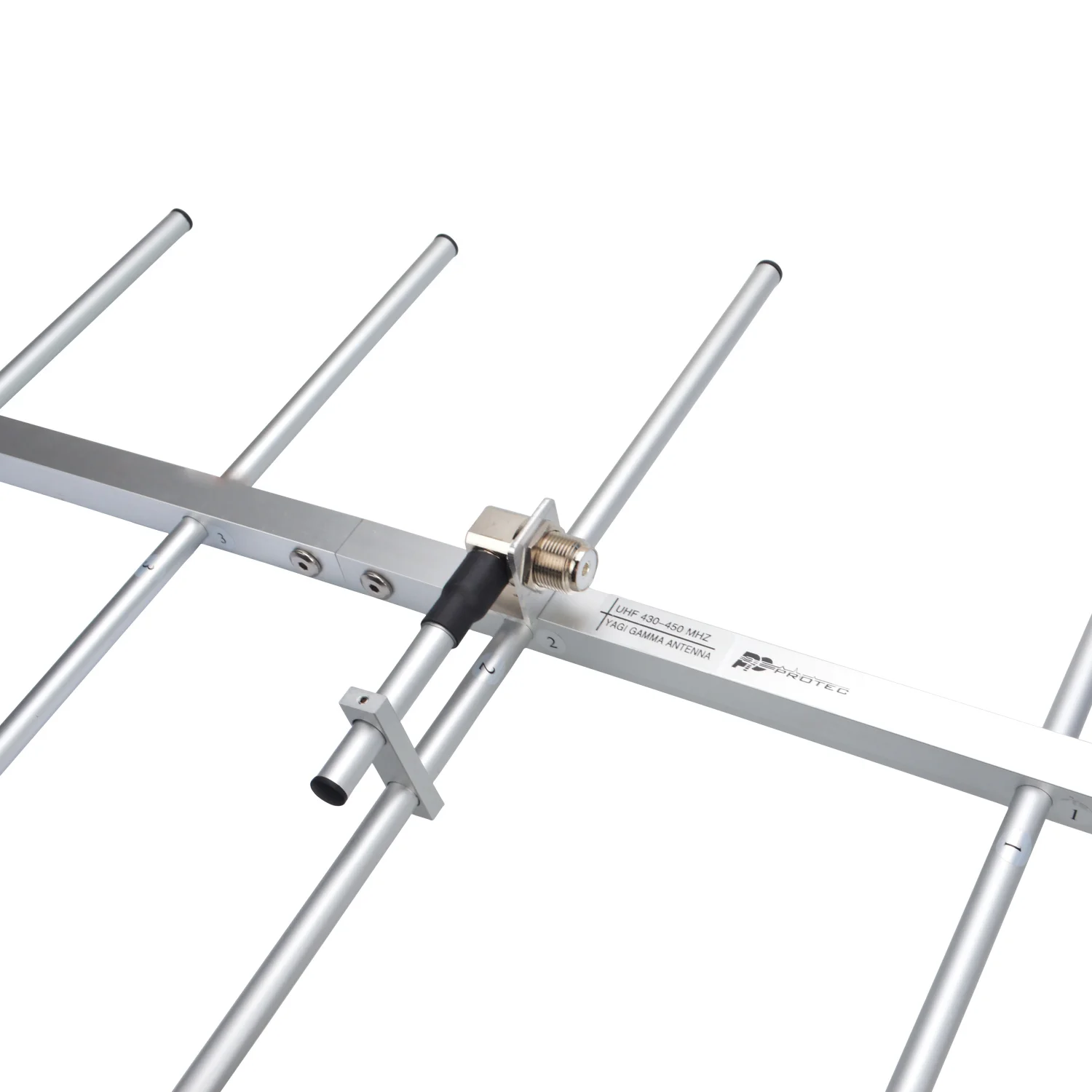 Walkie Talkie Yagi Gamma-Antenne UHF 430–450 MHz 9 Elemente 150 Watt 13 dB High Gain 1180 mm Boomlänge