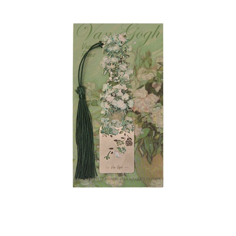 Ölgemälde Stil Vintage berühmte Gemälde Metall Lesezeichen Quaste Anhänger Buch liebhaber Sammlung Lesen Marker Buch Clip Geschenk