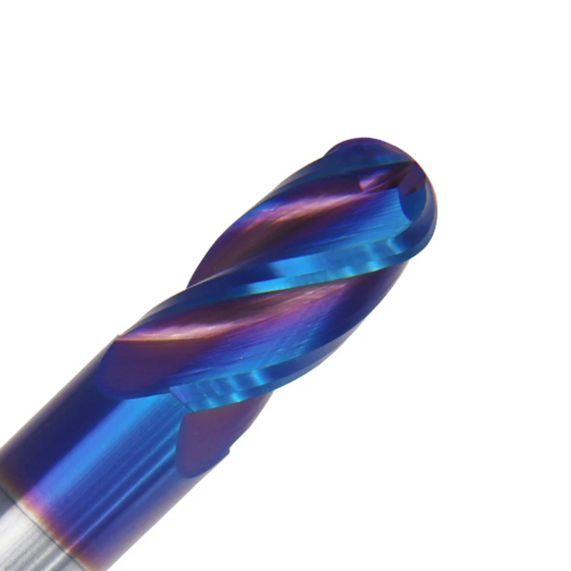 HRC65 4 ขลุ่ย Ball End Mill ทังสเตนคาร์ไบด์เครื่องตัด CNC Router Bit Milling CUTTER เครื่องมือ R0.5 6 มม.8 มม.10-20 มม.สําหรับโลหะเหล็ก