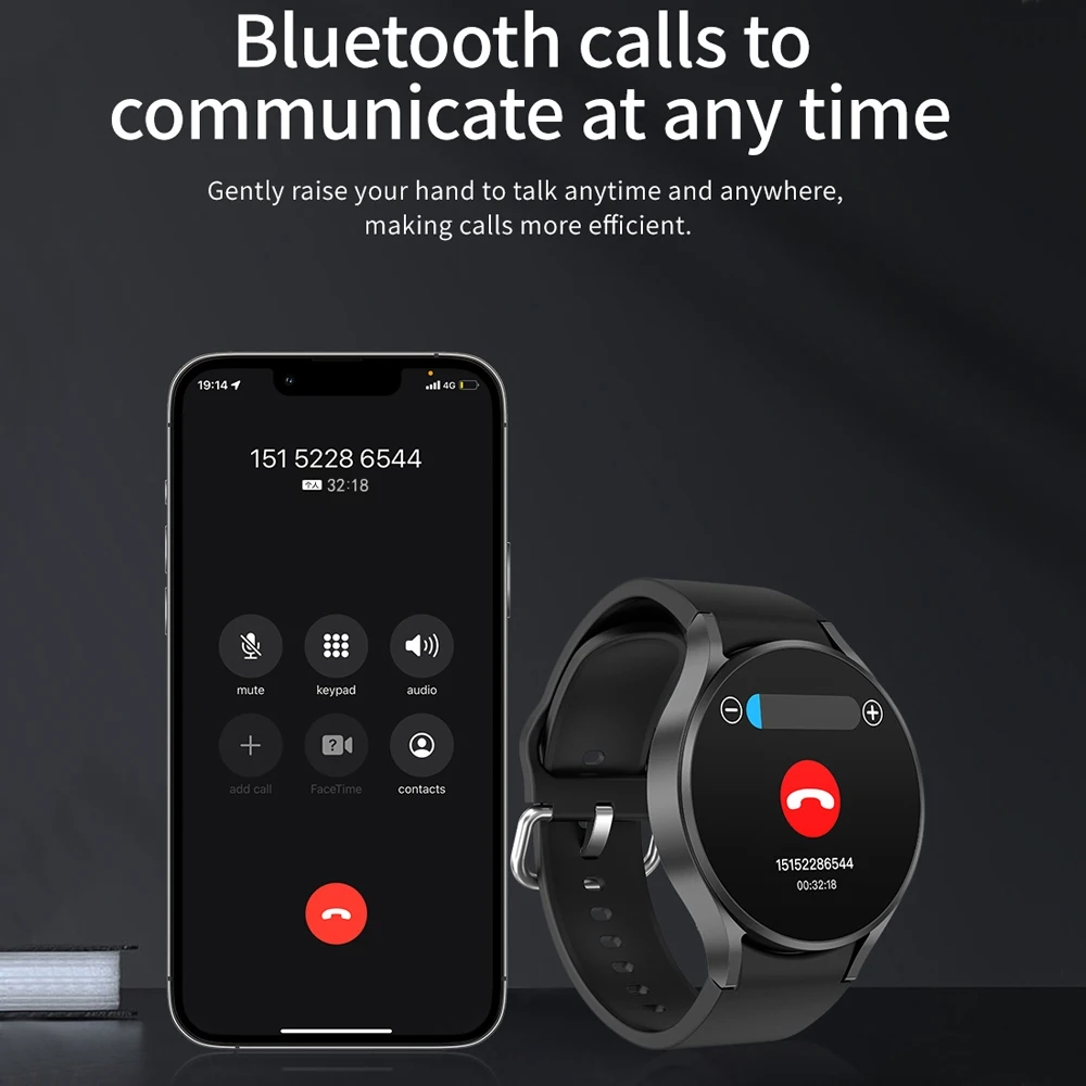 男性と女性のためのクラシックなSamsung Galaxyスマートウォッチ,HDスクリーン,音声アシスタント,Bluetooth,NFC,新しい,6