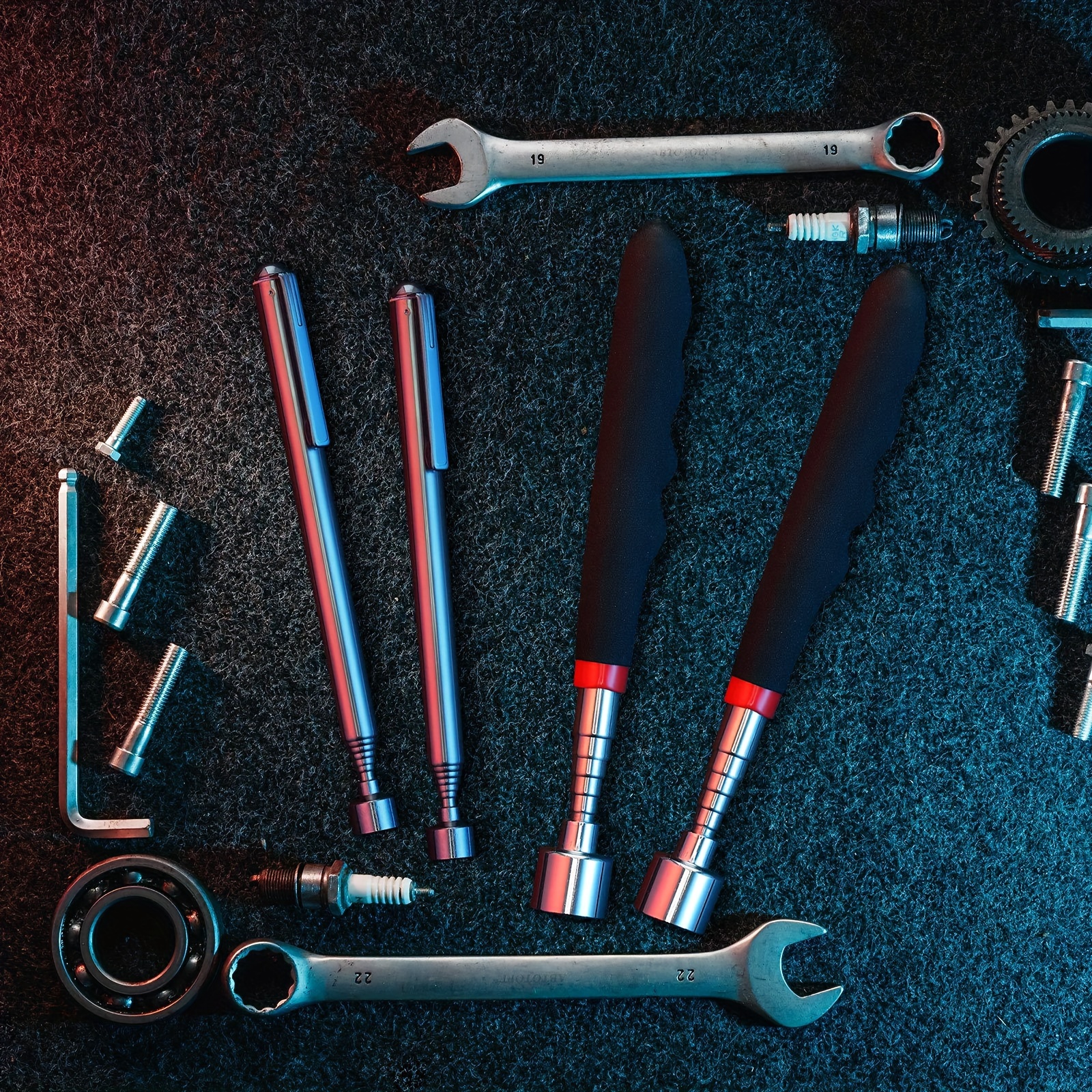 Telescopic magnet picking tool for hard to reach areas