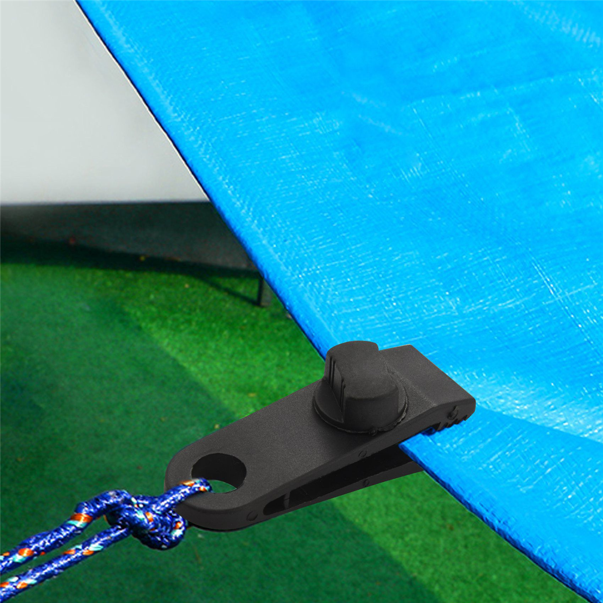 BAAU 24 ชิ้น Tarp คลิป - Heavy Duty กันสาดกันลม Clamp Grip - เต็นท์คลิปอุปกรณ์เสริมสําหรับ Camping, Garden Shade ผ้า, สีดํา