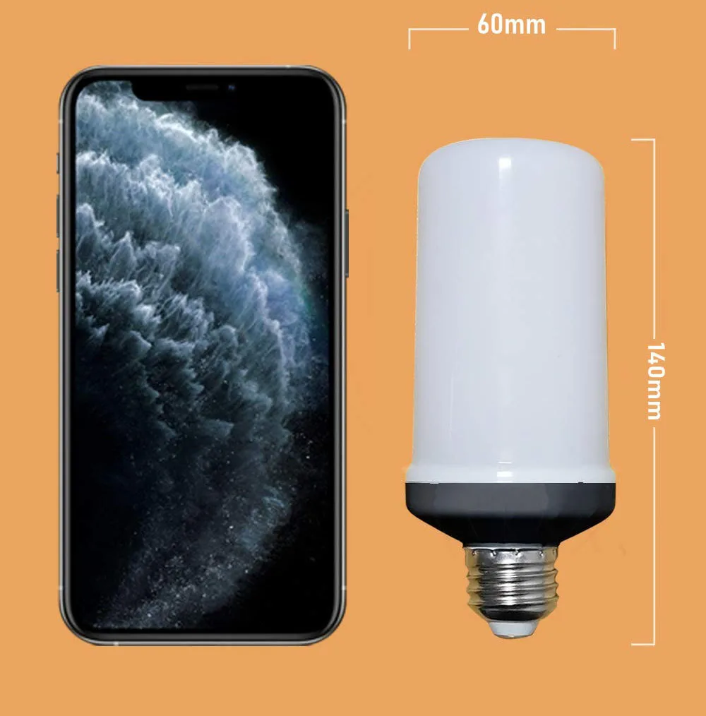 Luz LED con efecto de llama E27 E14, 12W, múltiples modos, bombilla de maíz creativa, Lámpara decorativa para Bar, Hotel, restaurante, fiesta, decoración del hogar