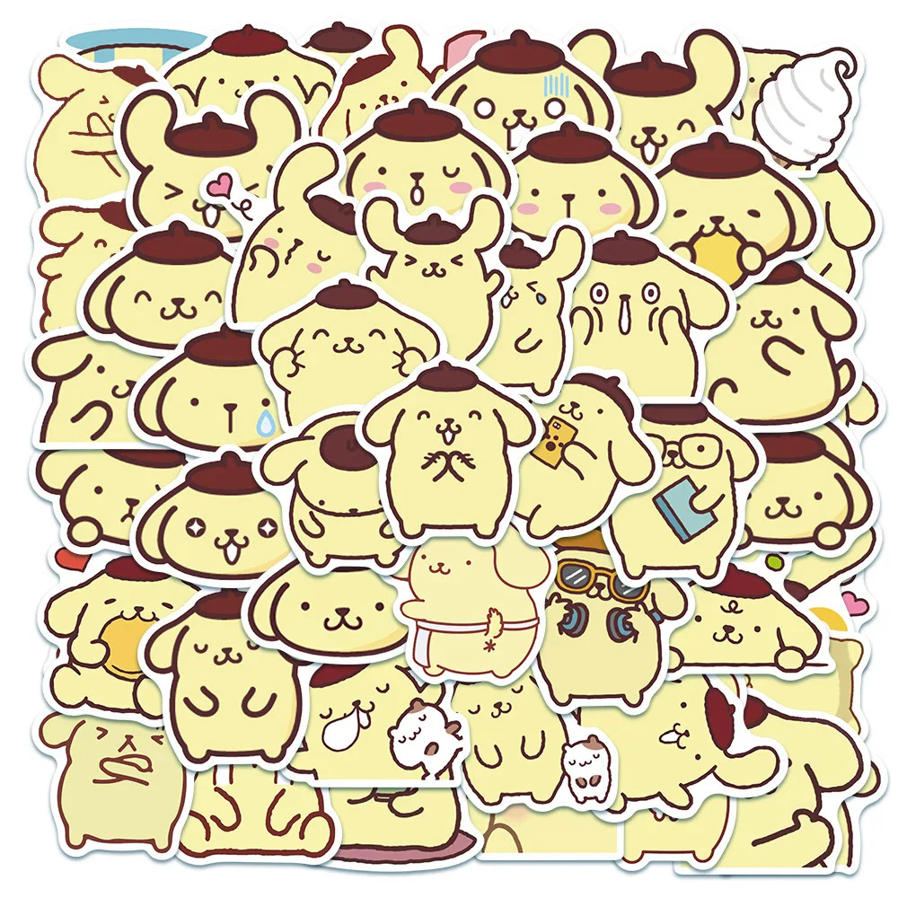 สติกเกอร์คาวาอิปอมปอมปอมน่ารัก10/30/50ชิ้นสติกเกอร์การ์ตูนน่ารักสำหรับเด็กโทรศัพท์ DIY กีตาร์สเก็ตบอร์ดสนุกสติกเกอร์กราฟฟิตี
