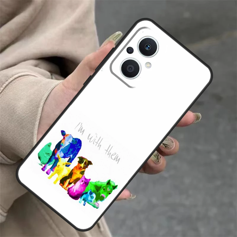 Casing VEGAN kutipan VEGAN LOVE VEGGIE untuk OPPO Reno 11 11F 10 Pro 4Z 5Z 8T 5 6 7 8 Lite OPPO Find X5 X6 Pro X2 X3 Lite sampul