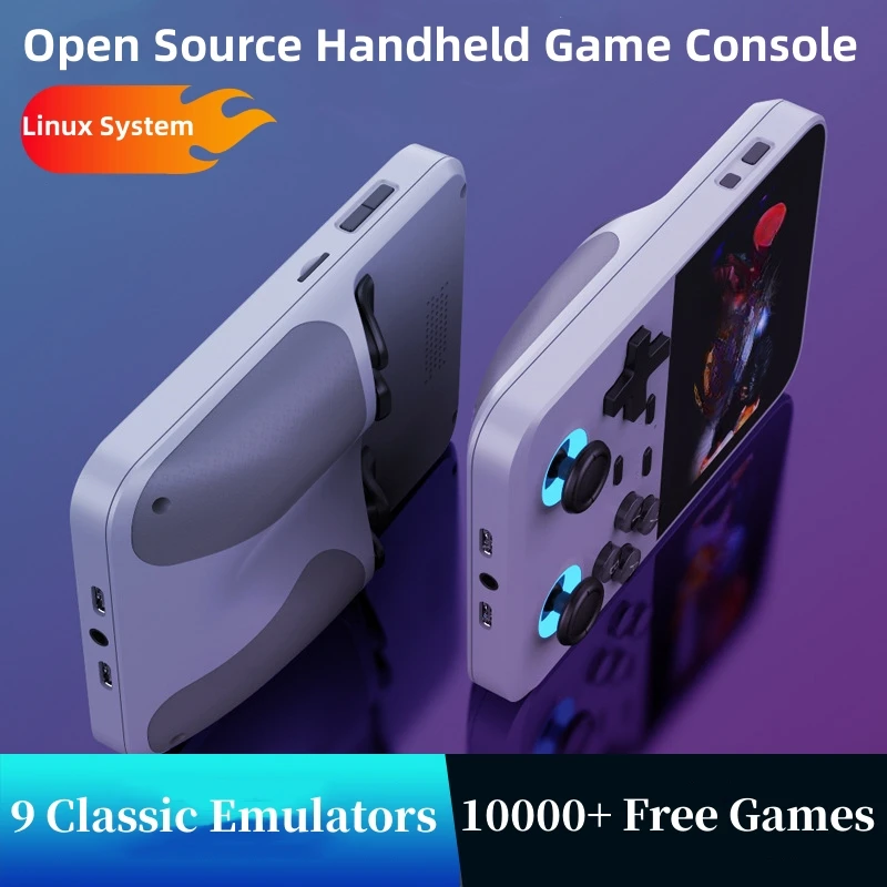 D007 Plus/ X6 3,5 Zoll IPS-Bildschirm Handheld-Spielespieler Dual Joystick 10000+ Game Retro-Geräte Tragbare Spielekonsolen