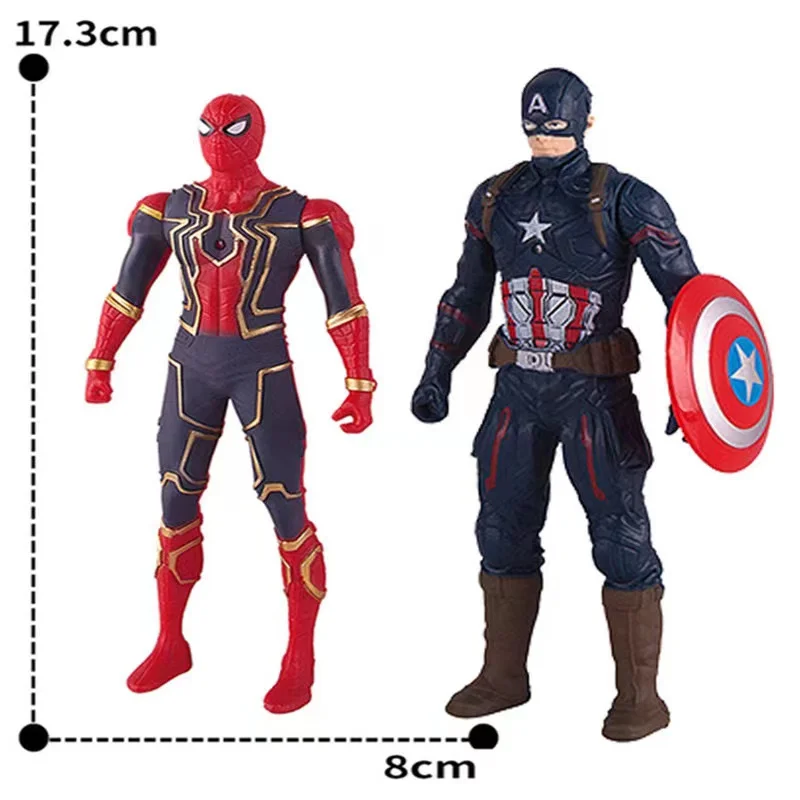 17ซม.Marvel Spidermanรุ่นอะนิเมะAction Figures Spider-Man Captainironman Luminousของเล่นเด็กตกแต่งตุ๊กตาของขวัญ