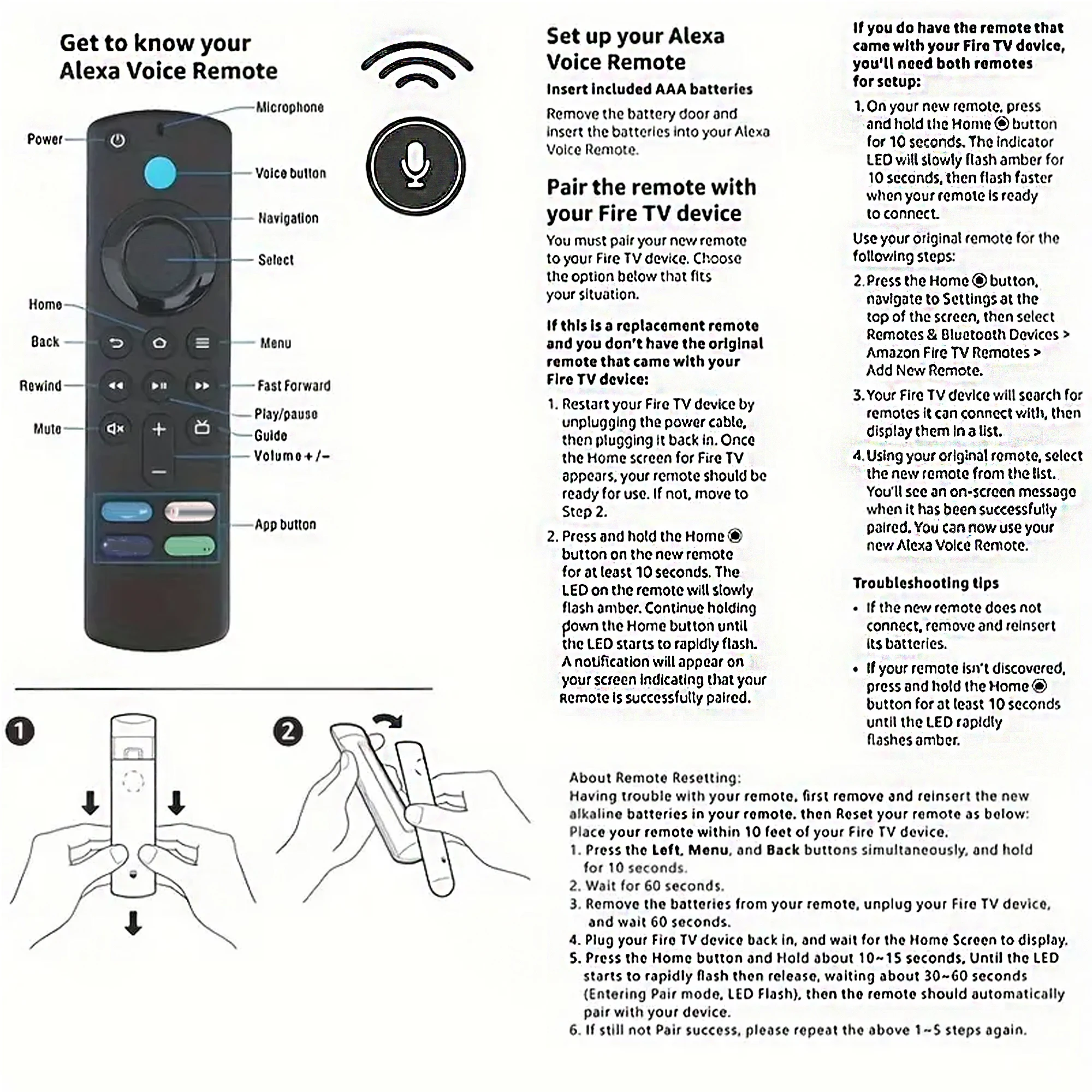 ABS Remote Control Television LCD TV L5B83G For Fire TV Stick Lite BT Voice Remote Control Amazon Third Generation